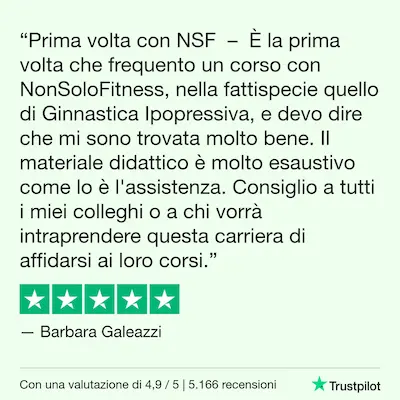 NonSoloFitness è la scuola numero 1 per soddisfazione dello studente